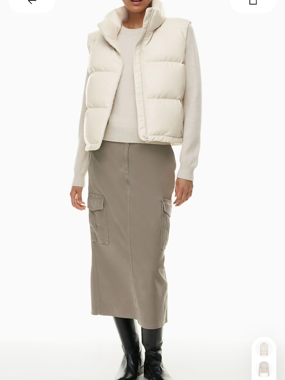 Wilfred Cream Puffer Vest